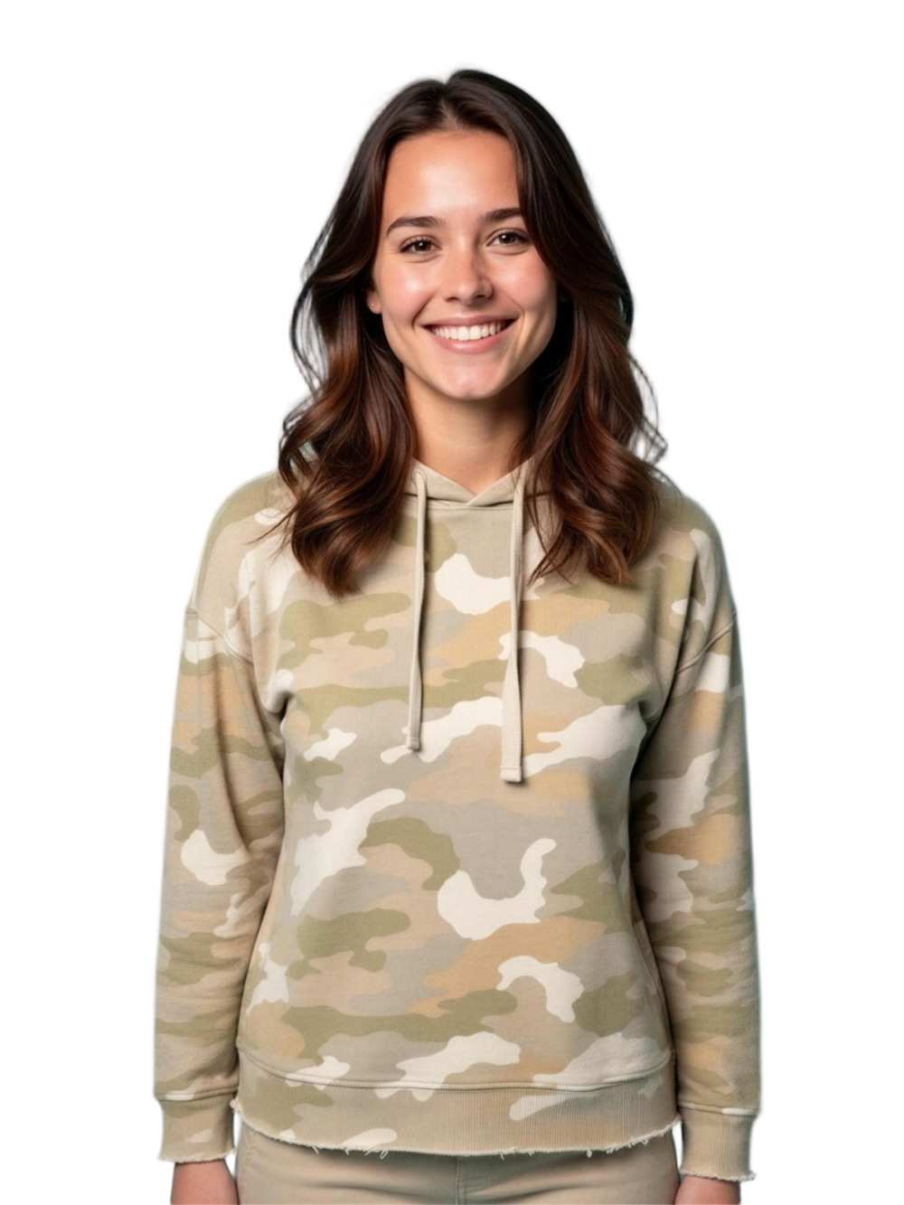 Aerie Long Sleeve Cotton Camouflage Hoodie Size M